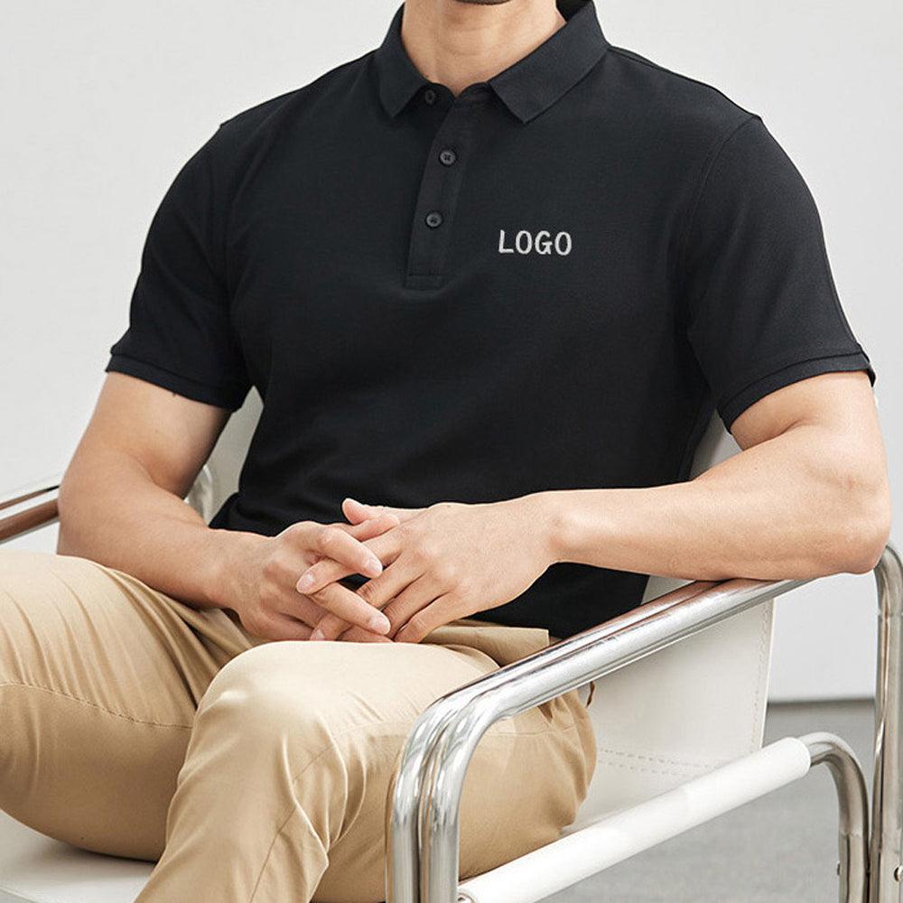 Custom Logo Black Polo Team Shirts - Comfortable and Durable for Restaurants, Pizza Shops, and Work Teams - Brand Workwear