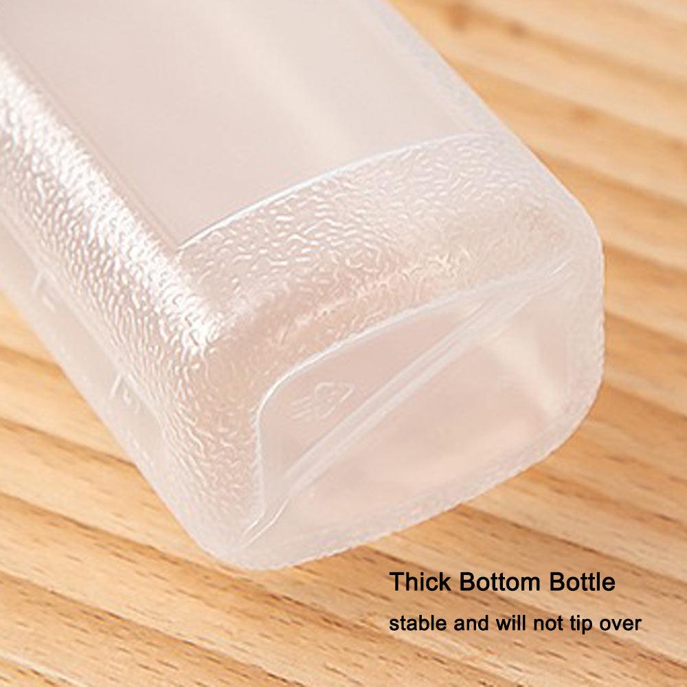 Set of 5 Squeeze Sauce & Oil Bottles - 1000ml & 500ml - No-Leak, Invertible, Transparent PVC - Brand Workwear