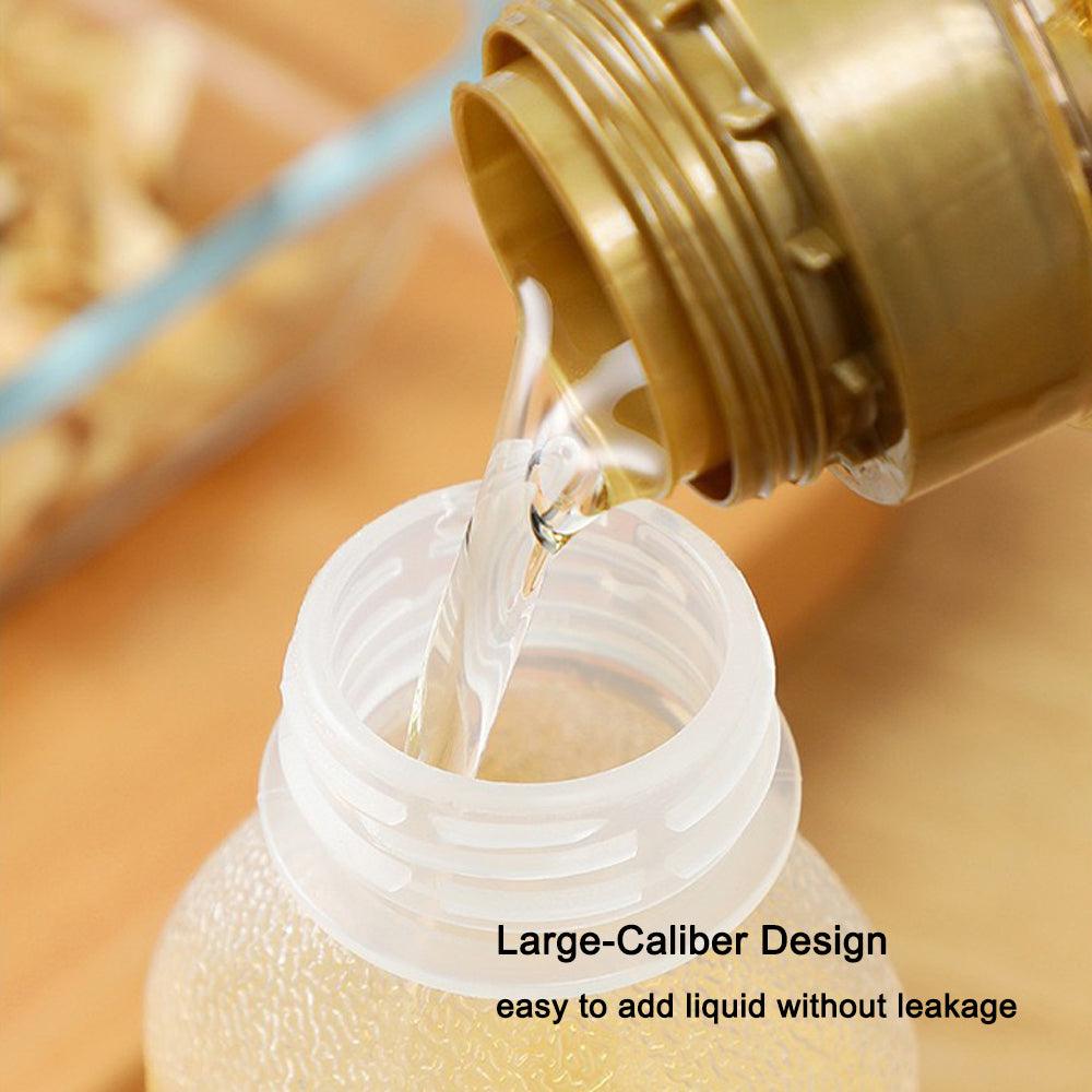 Set of 5 Squeeze Sauce & Oil Bottles - 1000ml & 500ml - No-Leak, Invertible, Transparent PVC - Brand Workwear